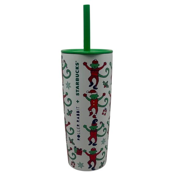 Starbucks x Roller Rabit Holiday 2025 Limited Release Monkey Mas SS 24oz Tumbler - Picture 10 of 10
